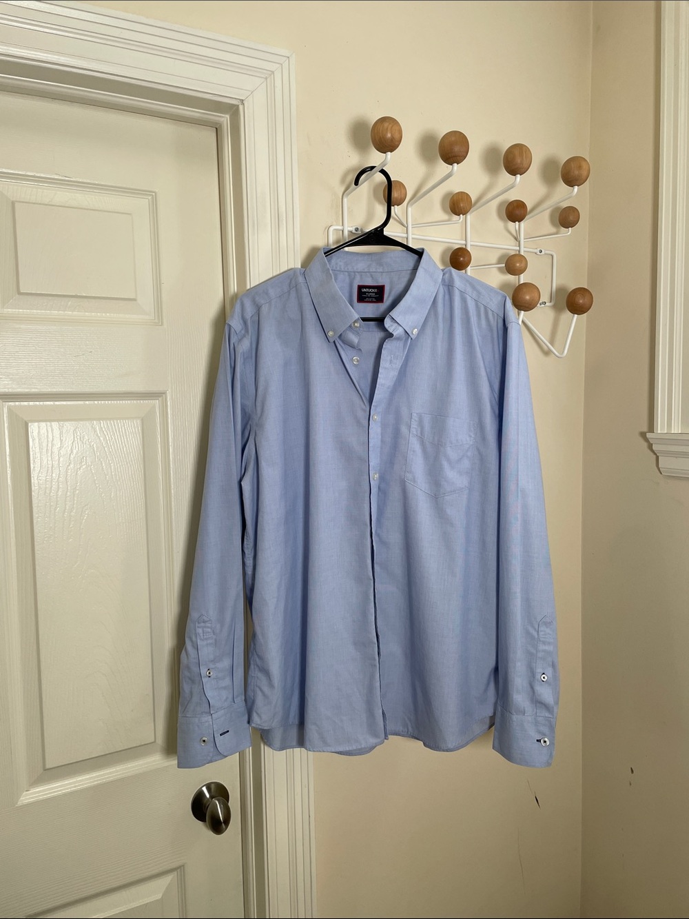 UnTuckit - Preppy Wrinkle Free Button-Down Dress Shirt - Light Blue - XL